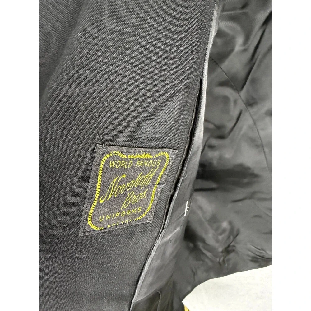 Vintage Novakoff Bros US Navy Dress Mess‎ Jacket 36R Navy Blue Gold Buttons Star